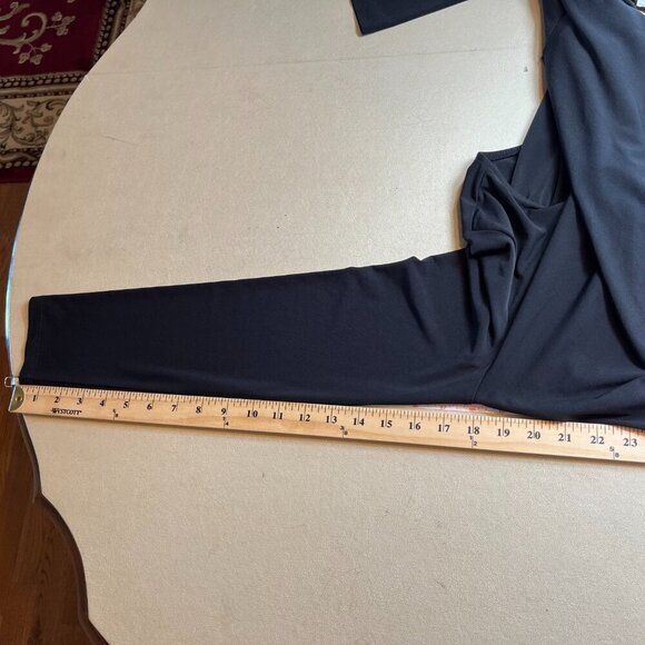 Tahari Black Long Sleeve Top with Silver Detail - Size M - Picture 9 of 9